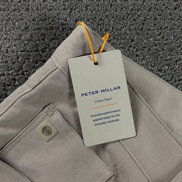 Peter Millar Crown Sport Pants Men's 38 x 32 Khaki EB66 Golf Performance NWT NEW - Picture 7 of 15